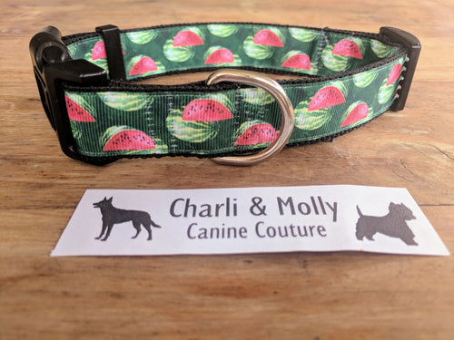 Green Watermelon Dog Collar