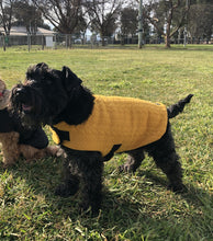 Load image into Gallery viewer, Mustard Cable Knit Dog Coat