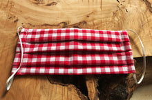 Load image into Gallery viewer, Red Gingham Reusable Face Mask