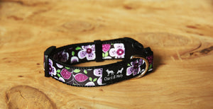 Purple Flower Power Dog Collar