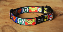 Load image into Gallery viewer, Superhero Logo Dog Collar