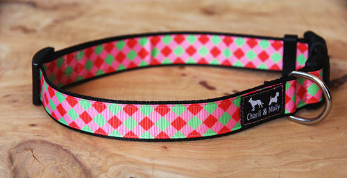 Red and Green Dream Dog Collar